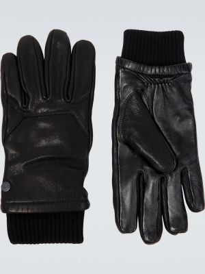 Rękawiczki skórzane Canada Goose czarne