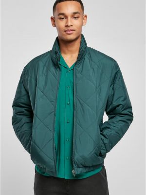 Pikowana kurtka Urban Classics Plus Size zielona