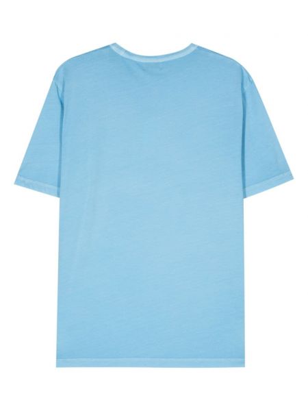 T-shirt en coton à imprimé Woolrich bleu