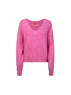 Меланжов пуловер Lieblingsstück розово