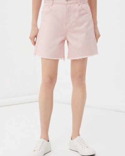 Джинсовые шорты расклешенные Finn Flare, розовые