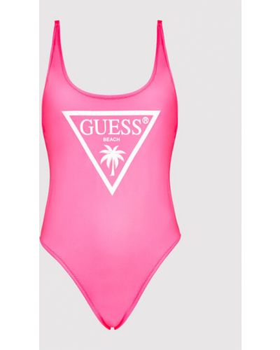Jednodílné plavky Guess růžové