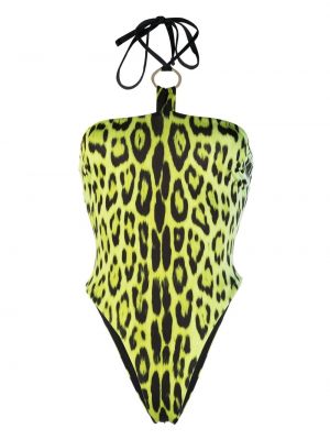 Costum de baie cu imagine cu model leopard Roberto Cavalli