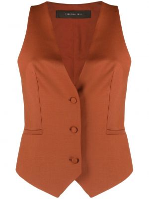 V-hals vest Federica Tosi brun