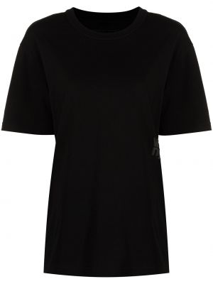 Kokvilnas t-krekls Alexander Wang melns
