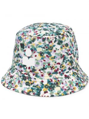 Двустранна шапка с принт Isabel Marant бяло
