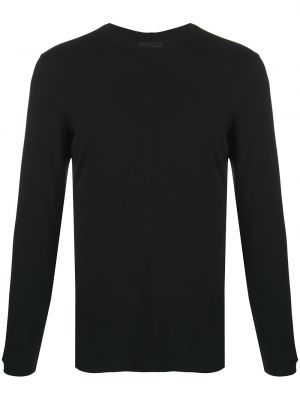 T-shirt manches longues avec manches longues Giorgio Armani noir