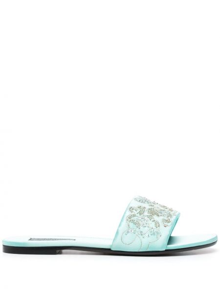Sandały skórzane Emilio Pucci - niebieski