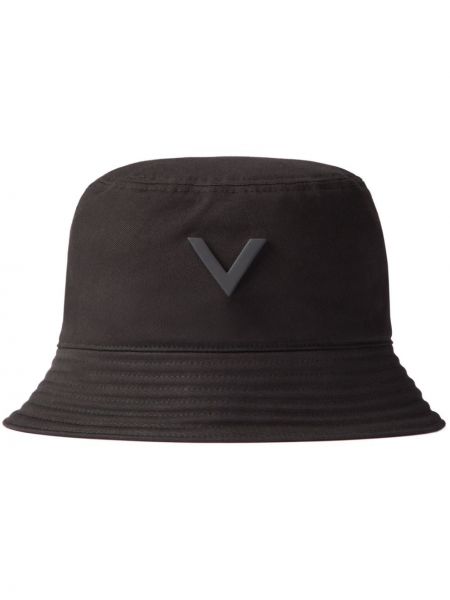 Bavlněný klobouk Valentino Garavani černý