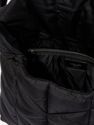 Prošívaná taška přes rameno z nylonu Saint Laurent černá