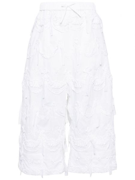 Памучни панталон Simone Rocha бяло