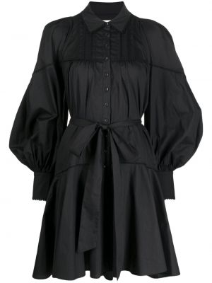 Bavlnené koktejlkové šaty Marchesa Rosa čierna