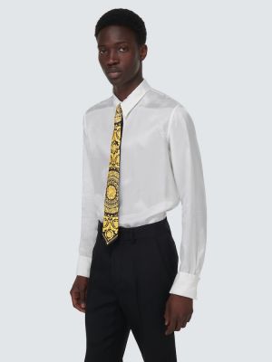 Копринена вратовръзка Versace черно