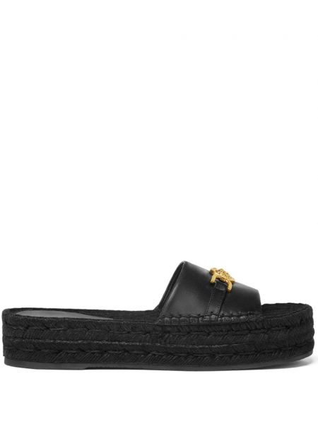 Siksnu sandales ar platformu Versace melns