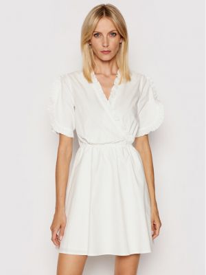 Bílé šaty s volány Na-kd