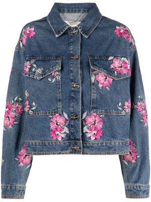 Květinová džínová bunda s potiskem Blugirl