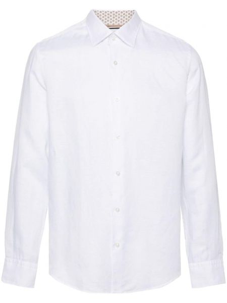 Ленена риза Boss бяло