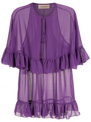 Блуза с кръгло деколте Adriana Degreas виолетово