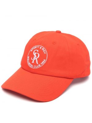 Siuvinėtas kepurė su snapeliu Sporty & Rich raudona