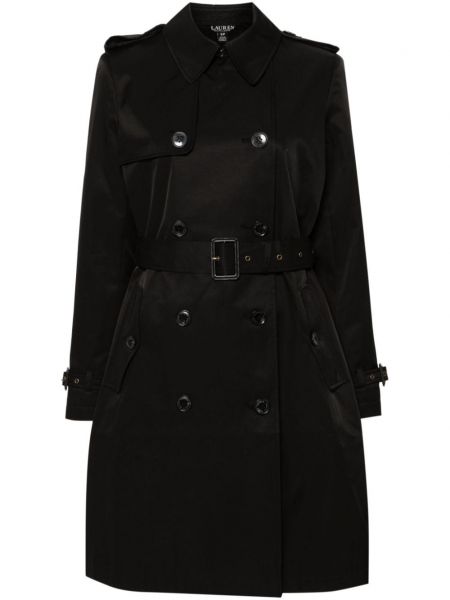 Długi płaszcz Lauren Ralph Lauren czarny