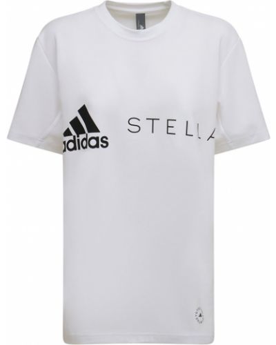 Puuvillased t-särk Adidas By Stella Mccartney valge
