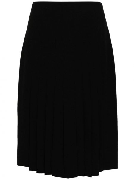 Černé plisované vlněné sukně Chanel Pre-owned