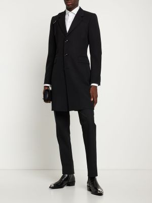 Manteau en laine Alexander Mcqueen noir