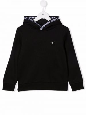 Hoodie för tjejer Calvin Klein Kids svart