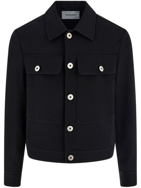 Veste en jean Ferragamo noir