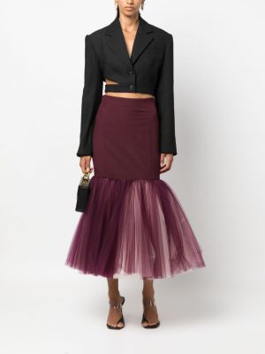 Midi sukně Moschino fialové