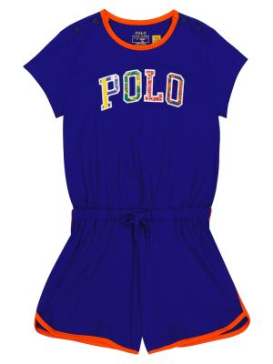 Jersey puuvilla haalari tytöille Polo Ralph Lauren Kids sininen