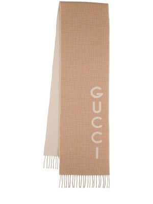 Žakárový kašmírový vlněný šál Gucci