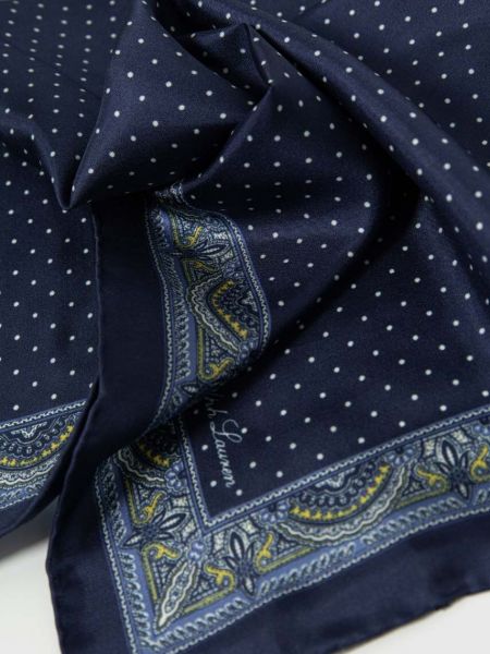 Шелковый платок Lauren Ralph Lauren синий