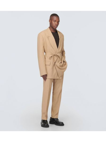 Kruvaze blazer Dries Van Noten kahverengi