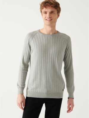 Slim fit pulover iz žakarda Avva