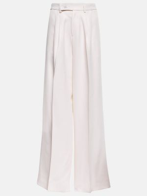 Spodnie z wysoką talią relaxed fit plisowane Amiri białe