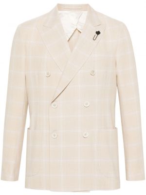 Karierter blazer Lardini beige