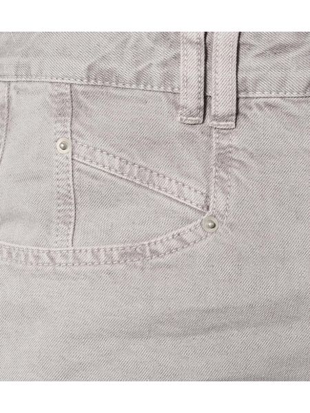 Straight leg jeans a vita alta Isabel Marant grigio
