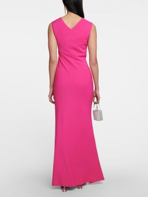 Sukienka długa Roland Mouret różowa