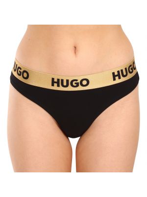 Kalhotky string Hugo Boss černé