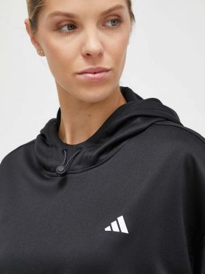 Kapucnis pulóver Adidas Performance fekete