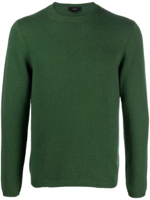 Кашмирен пуловер с кръгло деколте Vince зелено