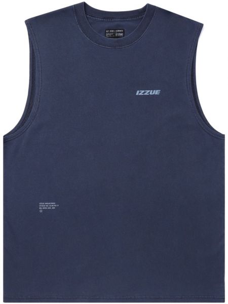 Βαμβακερό πουκάμισο με σχέδιο Izzue μπλε