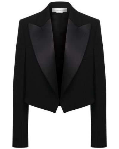 Шерстяной пиджак Victoria Beckham, черный