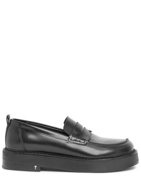 Skinn loafers Ami Paris svart