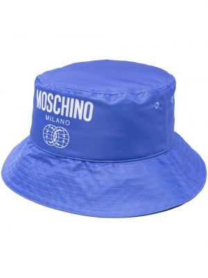 Cappello con stampa Moschino blu