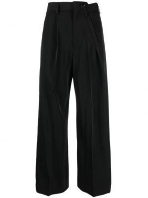 Pantaloni plisate Mm6 Maison Margiela negru