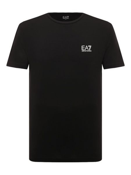 Хлопковая футболка Ea 7 черная