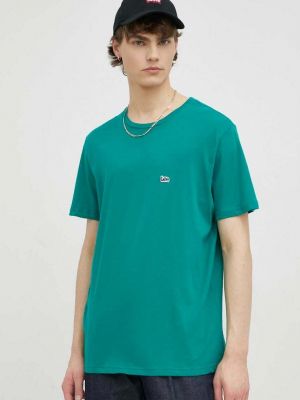Памучна тениска с дълъг ръкав Lee зелено