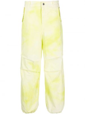 Bavlnené cargo nohavice Pinko žltá